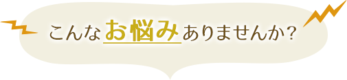 こんなお悩みありませんか?